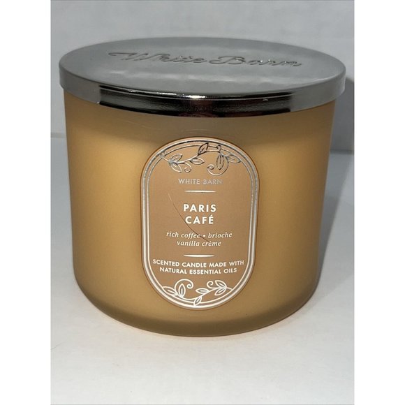 Bath & Body Works White Barn PARIS CAFE 3 wick candle 14.5 oz NEW in Box 2022 - Picture 2 of 13